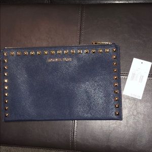 Michael Kors large zip clutch